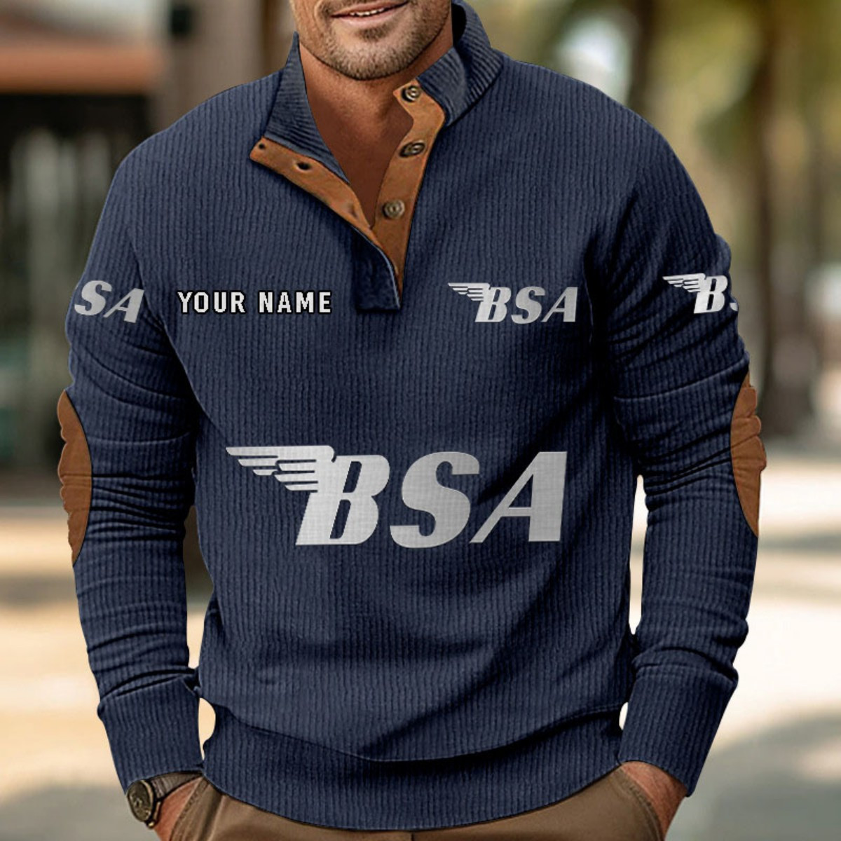 Sweat-shirt pour homme sans capuche BSA Motorcycles – Image 2
