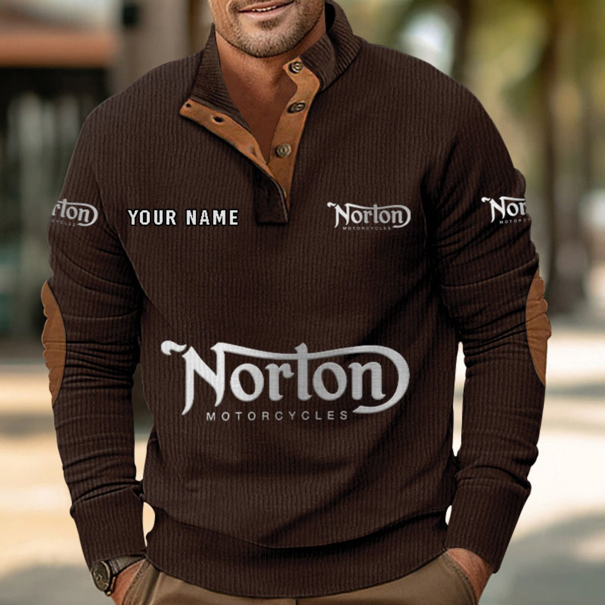 Sweat-shirt pour homme sans capuche Norton Motorcycles – Image 5