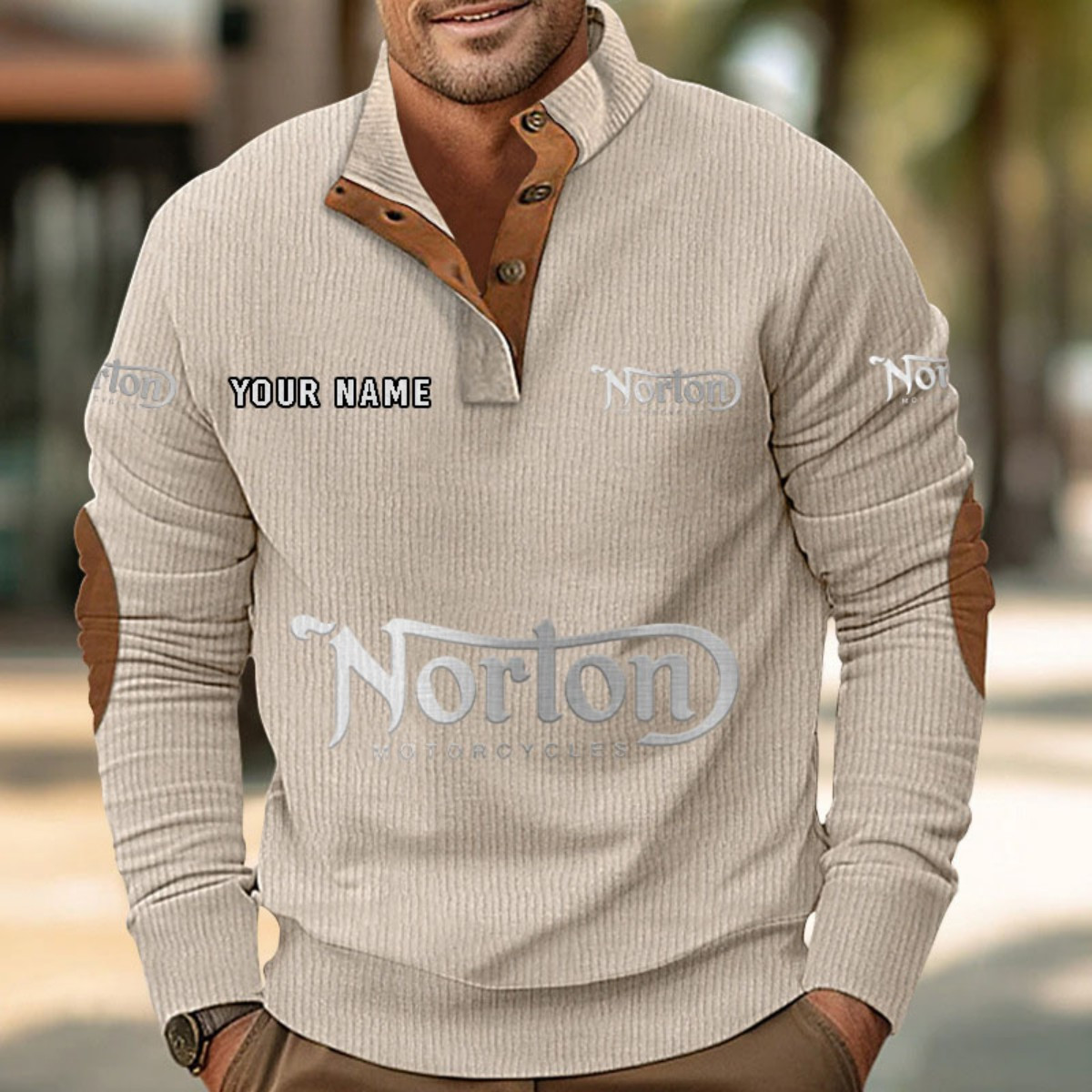 Sweat-shirt pour homme sans capuche Norton Motorcycles – Image 6