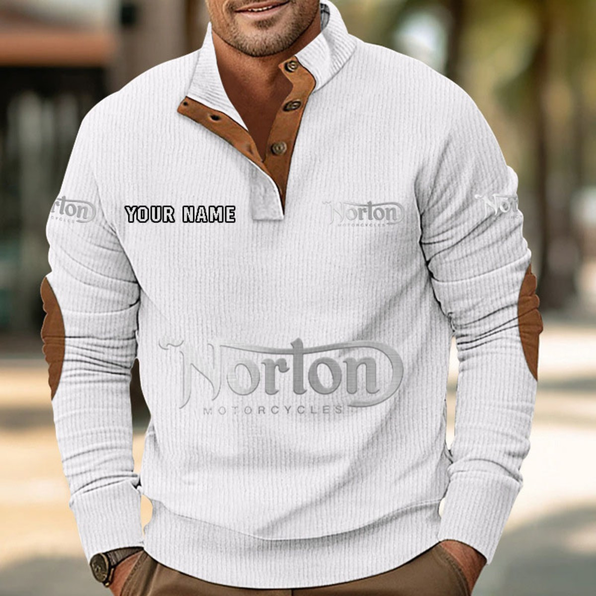 Sweat-shirt pour homme sans capuche Norton Motorcycles – Image 7