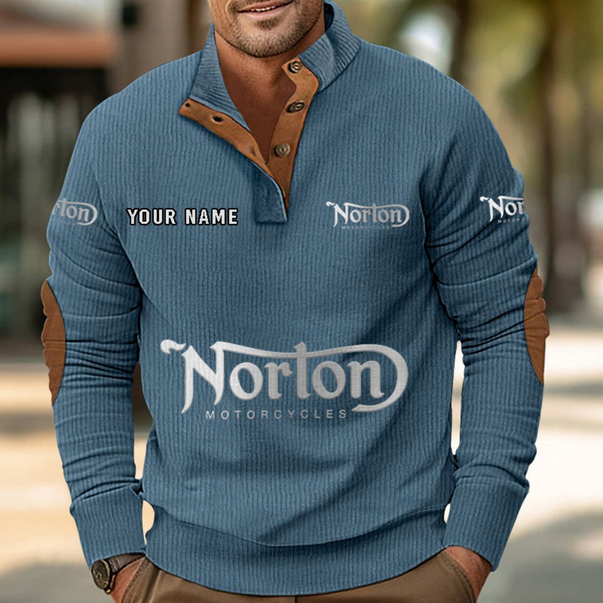 Sweat-shirt pour homme sans capuche Norton Motorcycles – Image 9