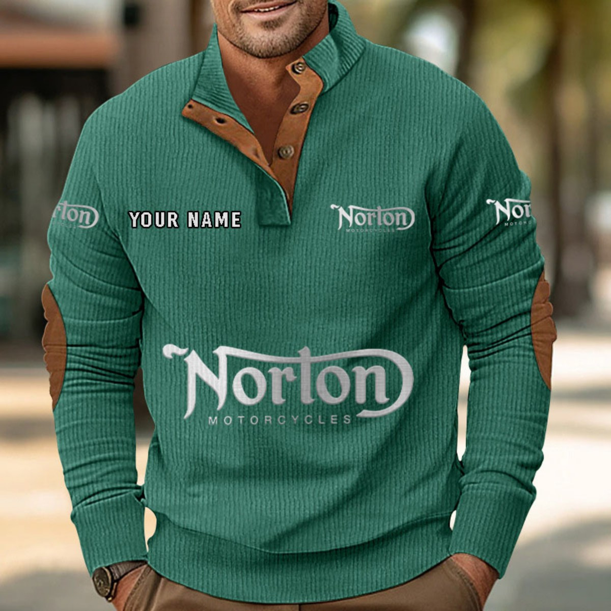 Sweat-shirt pour homme sans capuche Norton Motorcycles – Image 10
