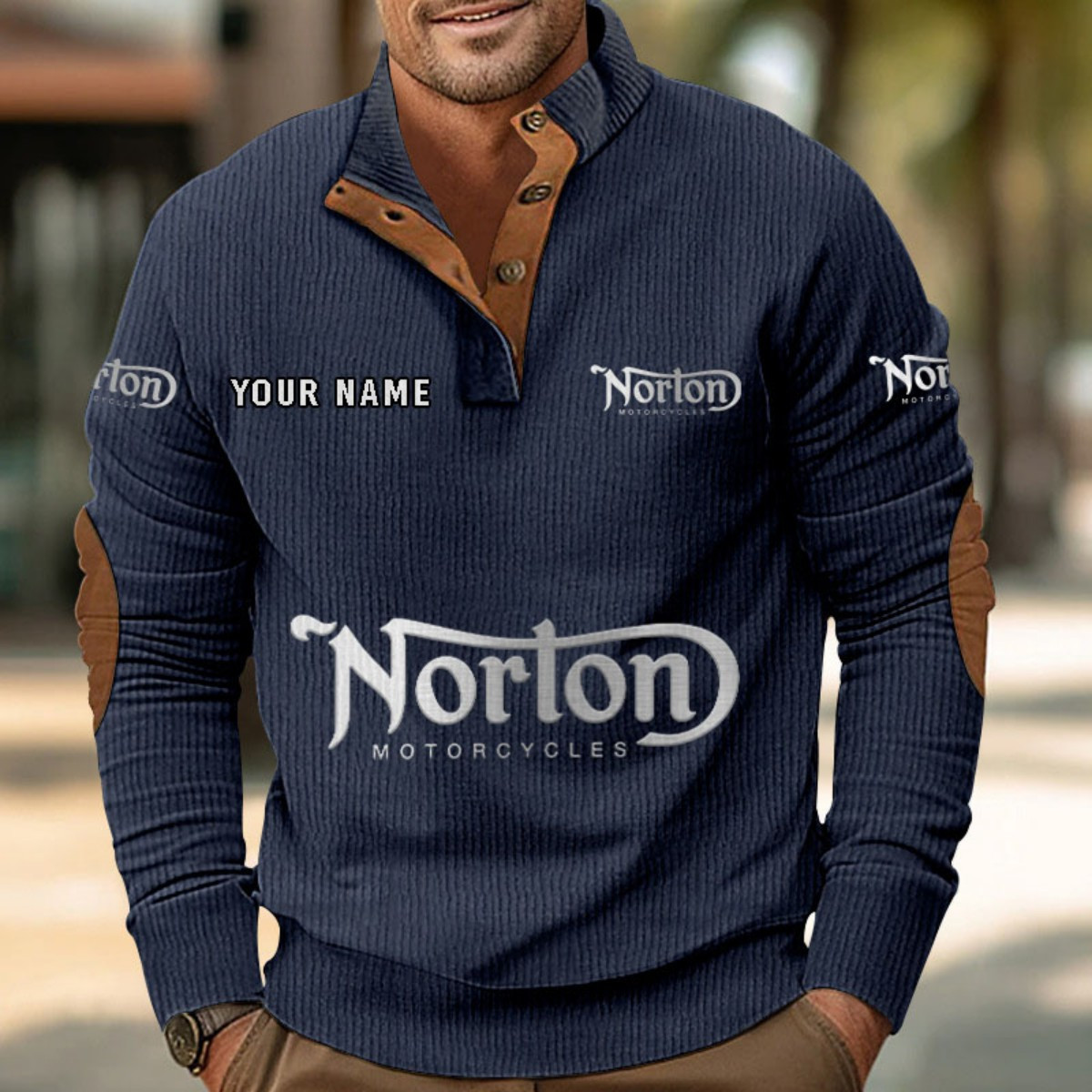 Sweat-shirt pour homme sans capuche Norton Motorcycles – Image 2