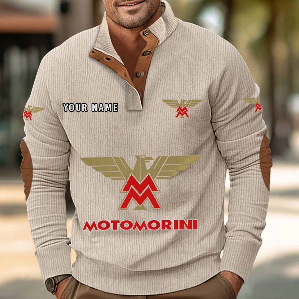 Sweat-shirt pour homme sans capuche Moto Morini – Image 5