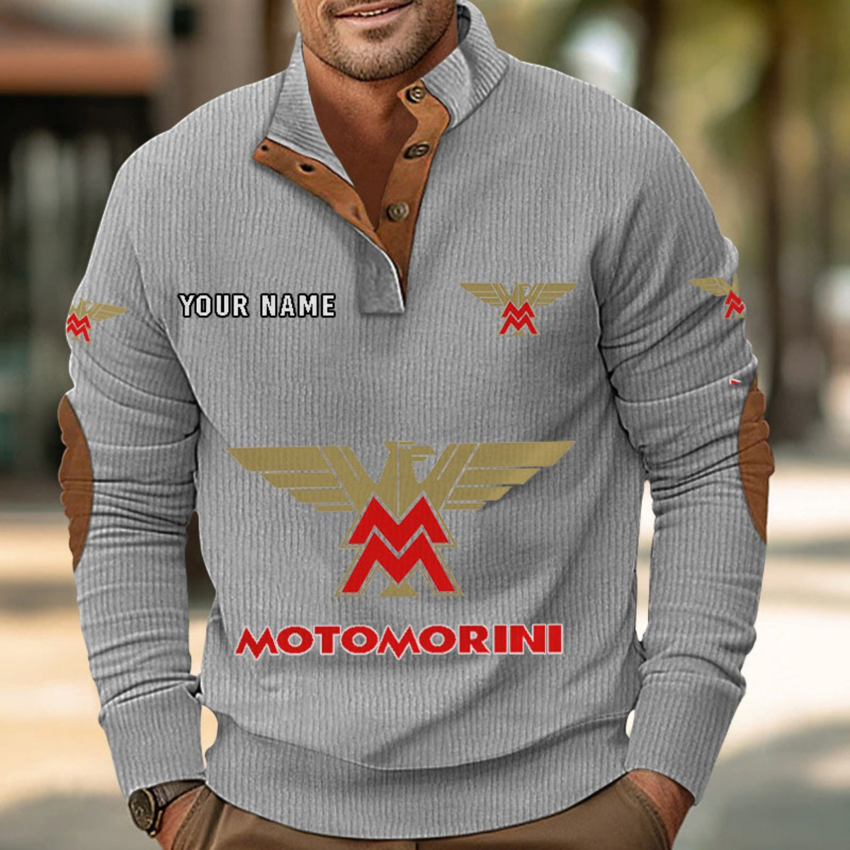 Sweat-shirt pour homme sans capuche Moto Morini – Image 6