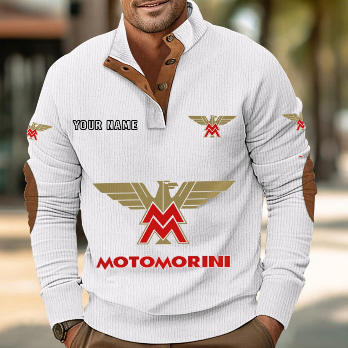 Sweat-shirt pour homme sans capuche Moto Morini – Image 7