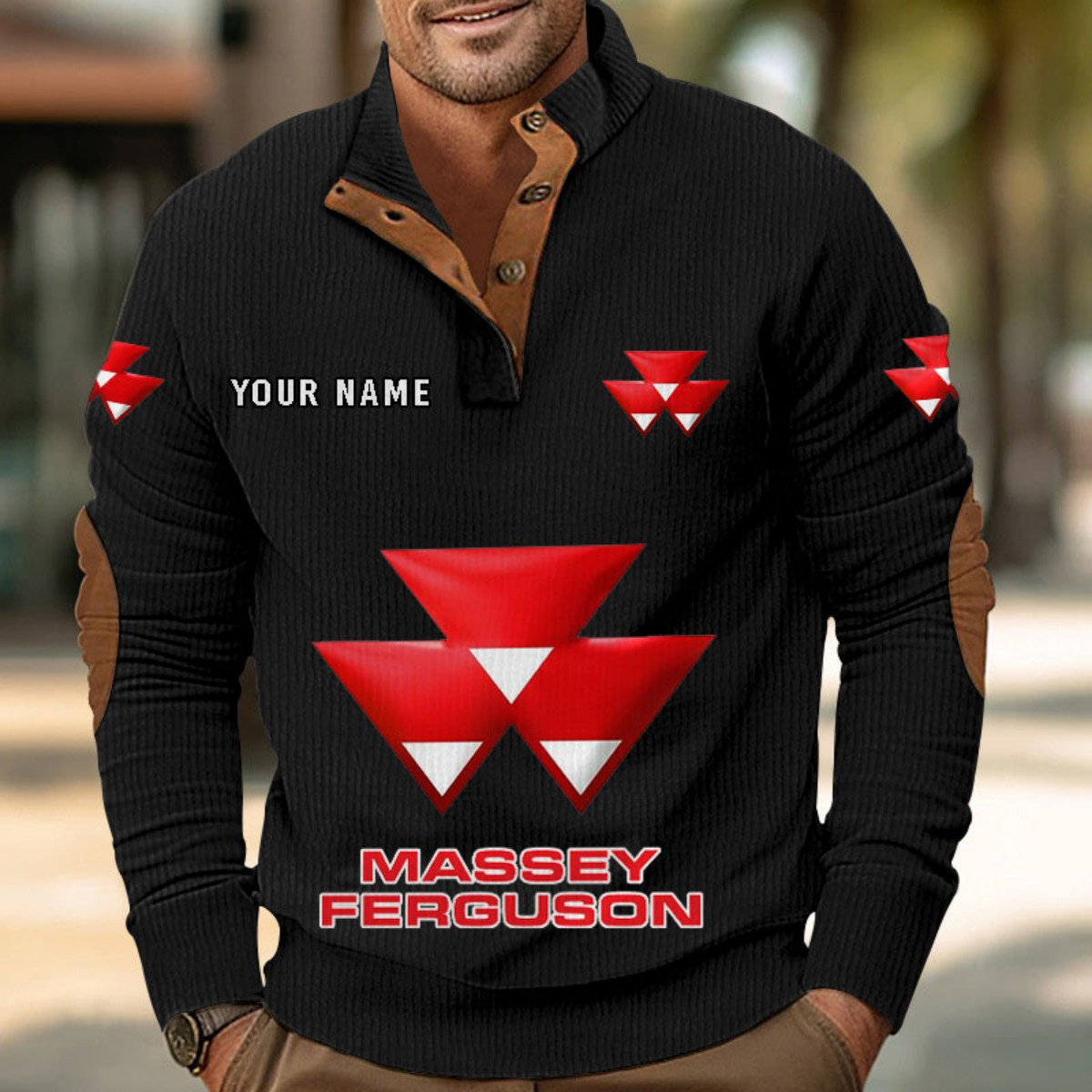 Sweat-shirt pour homme sans capuche Massey Ferguson – Image 3