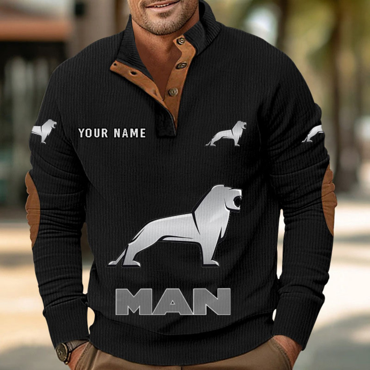Sweat-shirt pour homme sans capuche MAN Truck – Image 3