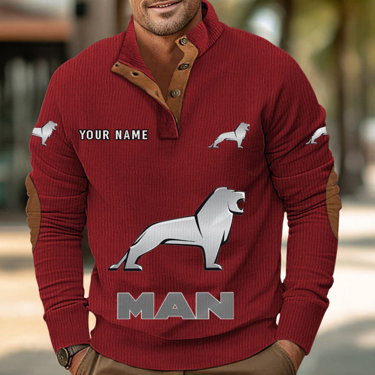 Sweat-shirt pour homme sans capuche MAN Truck – Image 4