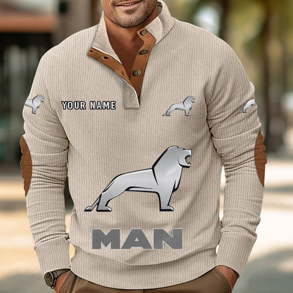 Sweat-shirt pour homme sans capuche MAN Truck – Image 6