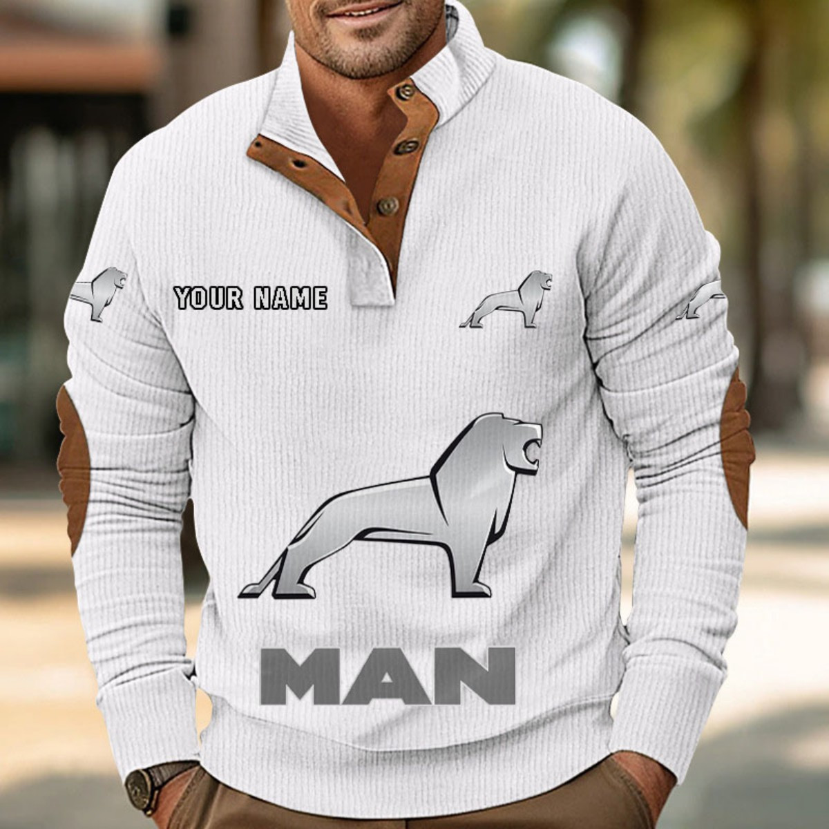 Sweat-shirt pour homme sans capuche MAN Truck – Image 7