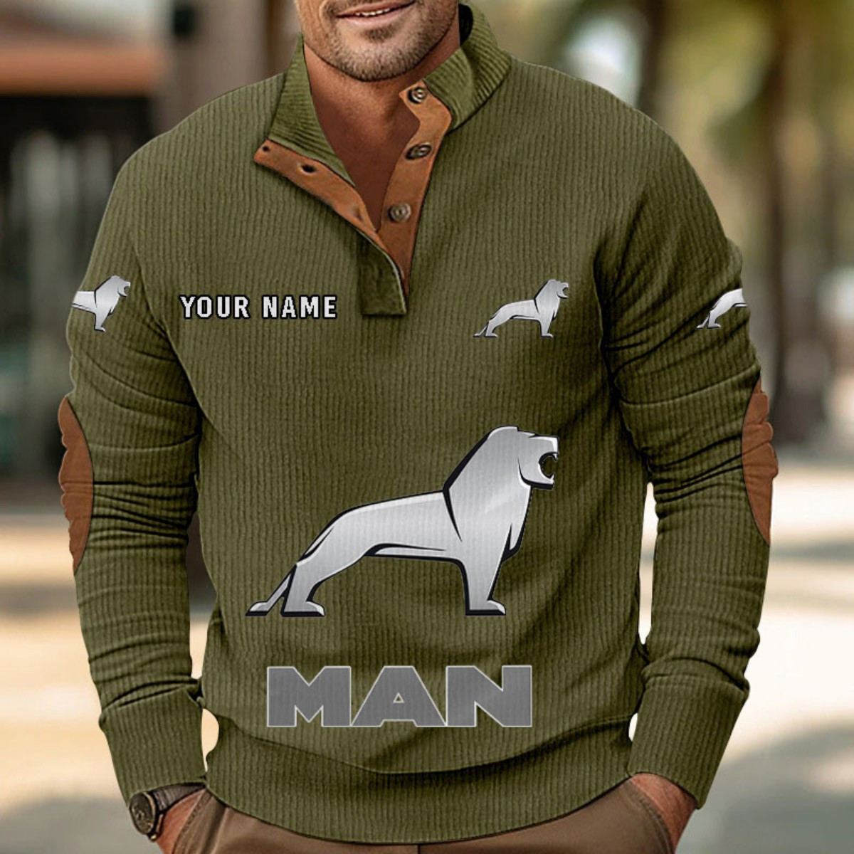Sweat-shirt pour homme sans capuche MAN Truck – Image 8
