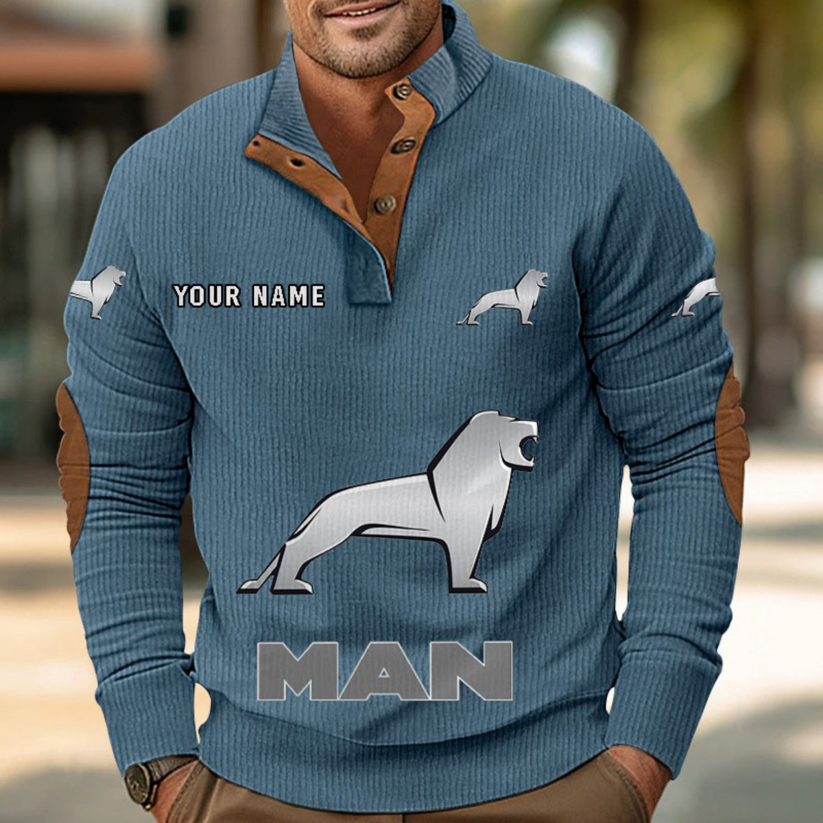 Sweat-shirt pour homme sans capuche MAN Truck – Image 9