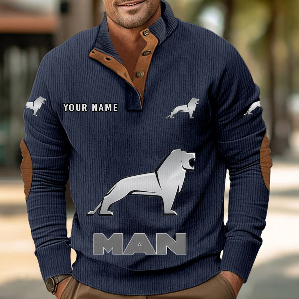 Sweat-shirt pour homme sans capuche MAN Truck – Image 2