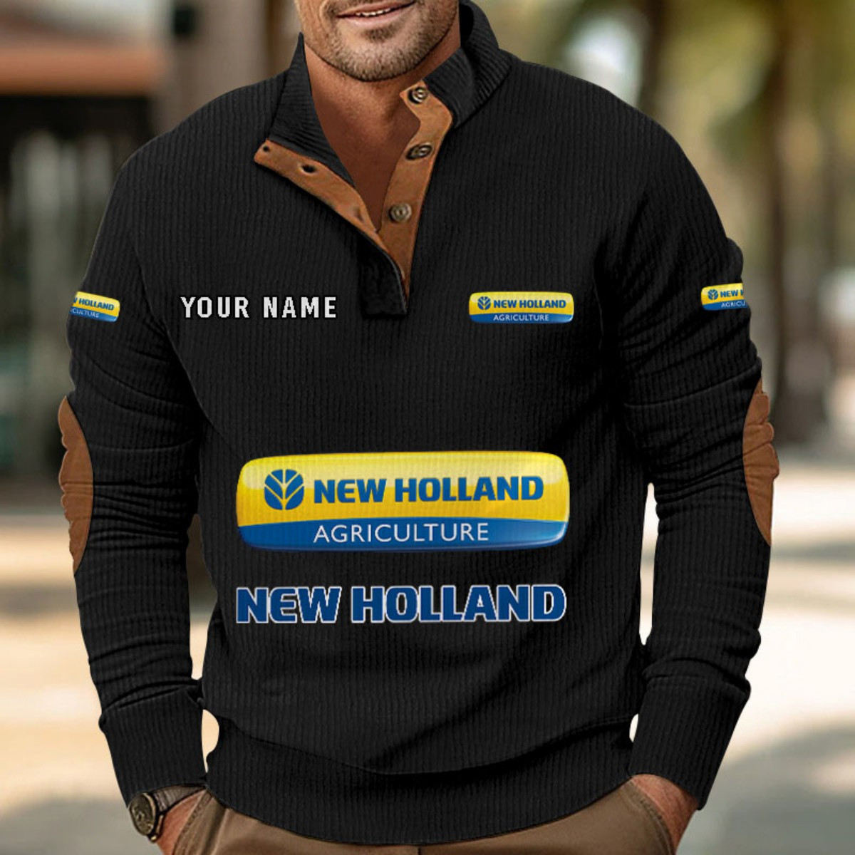 Sweat-shirt pour homme sans capuche New Holland – Image 2