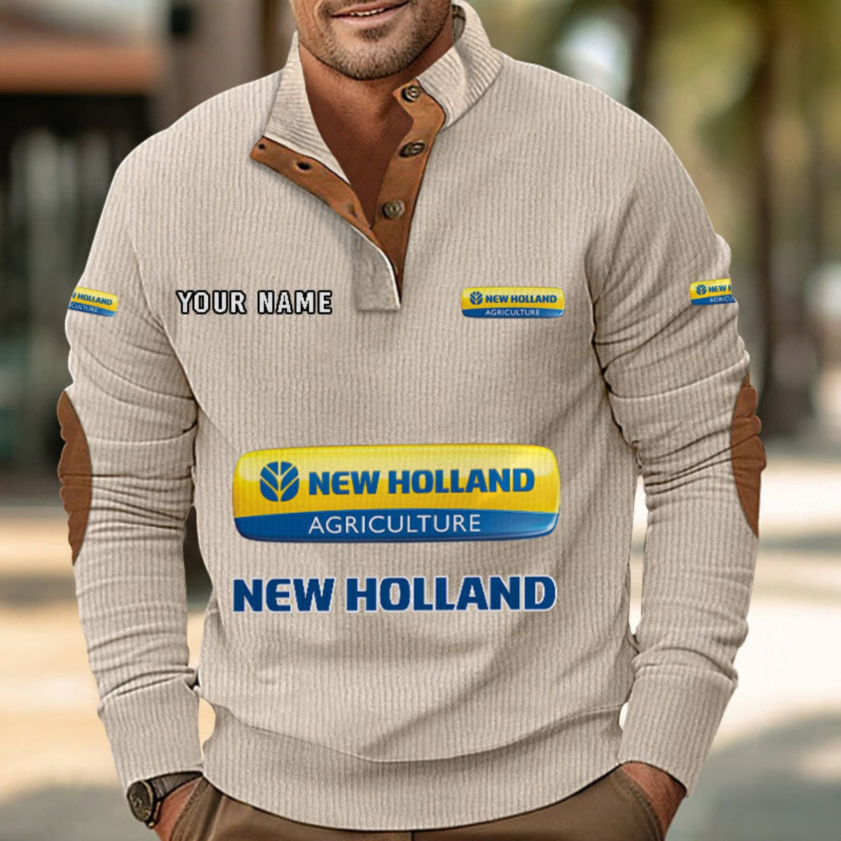Sweat-shirt pour homme sans capuche New Holland – Image 5