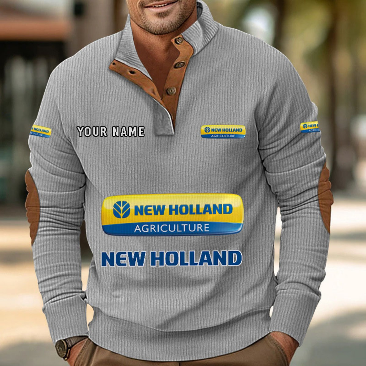 Sweat-shirt pour homme sans capuche New Holland – Image 6