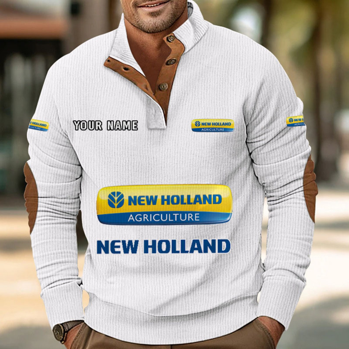 Sweat-shirt pour homme sans capuche New Holland – Image 7