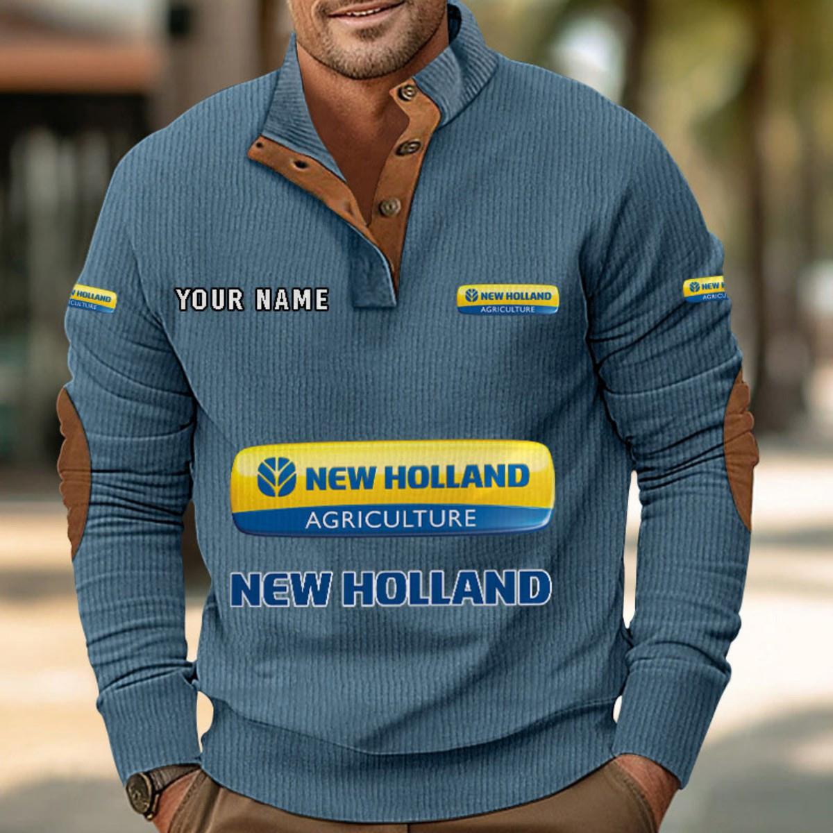Sweat-shirt pour homme sans capuche New Holland – Image 9