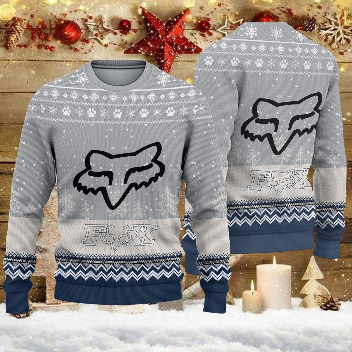 Pull de Noël moche Fox Racing - Ugly Christmas Sweater