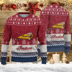 Pull de Noël moche Indian Motorcycle – Ugly Christmas Sweater
