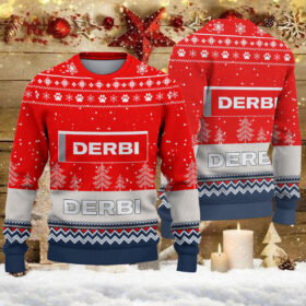 Pull de Noël moche Derbi Motorcycles – Ugly Christmas Sweater