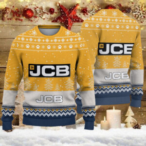 Pull de Noël moche JCB Agricultural Tractors - Ugly Christmas Sweater
