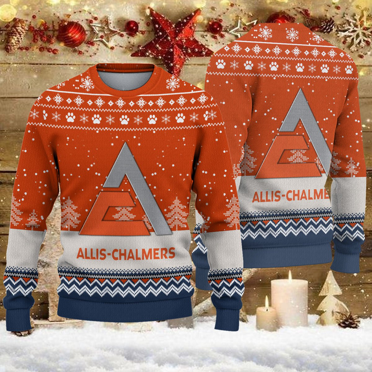 Pull de Noël moche Allis Chalmers - Ugly Christmas Sweater