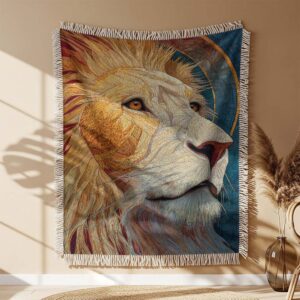 Couverture tissée Lion Authentique