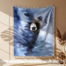 Couverture tissée Ours Animal