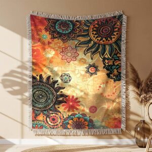 Couverture tissée Soleil Bohème