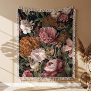 Couverture tissée Florale Botanique