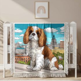 Couverture tissée Épagneul Cavalier King Charles Cocker