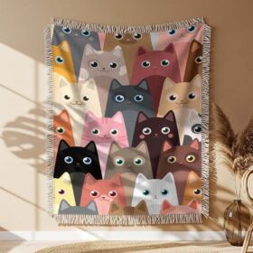 Couverture tissée Chats Mignons