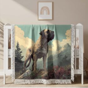 Couverture tissée Bouledogue anglais majestueux