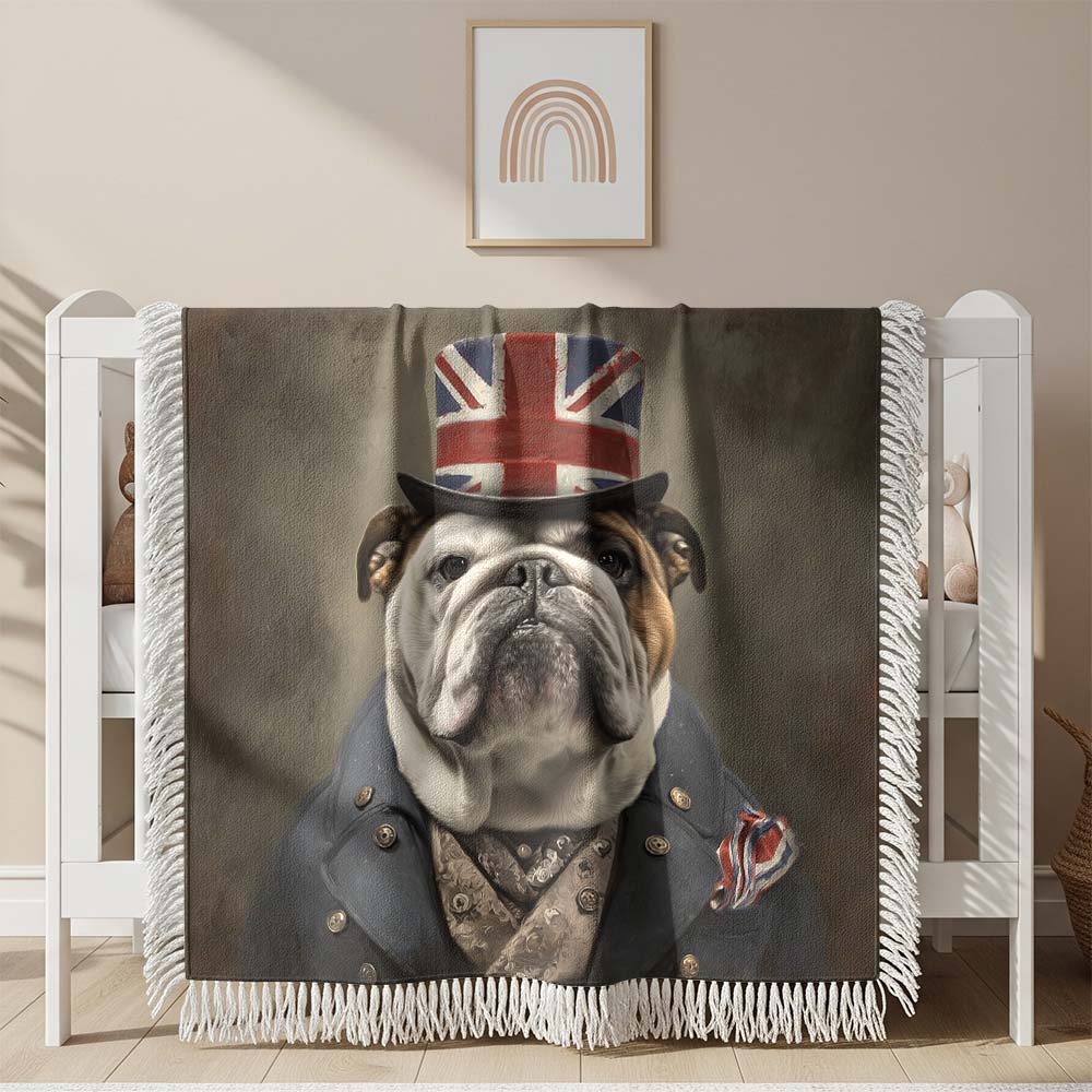 Couverture tissée Bouledogue anglais Fenland Crafts