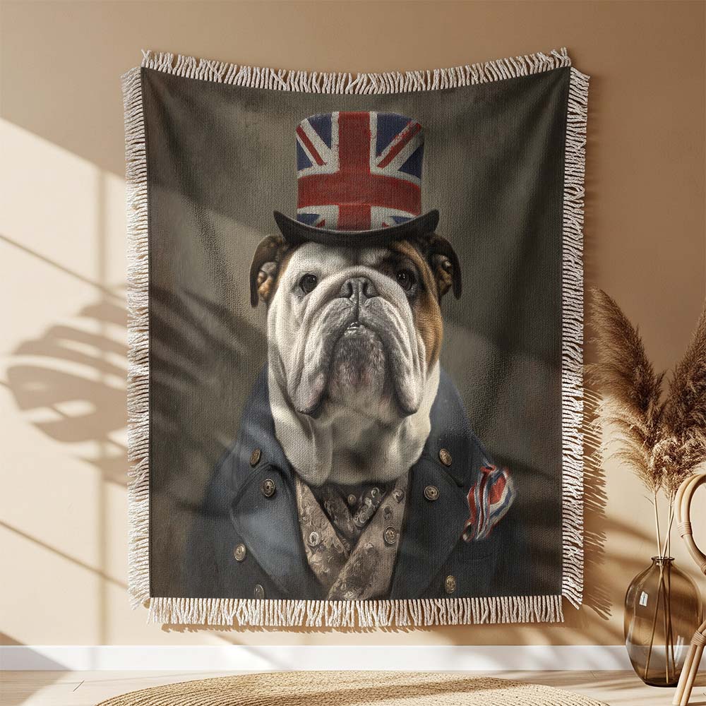 Couverture tissée Bouledogue anglais Fenland Crafts – Image 2